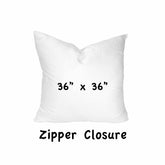 36" X 36" Blue And White Zippered Ikat Throw Indoor Outdoor Pillow Cover